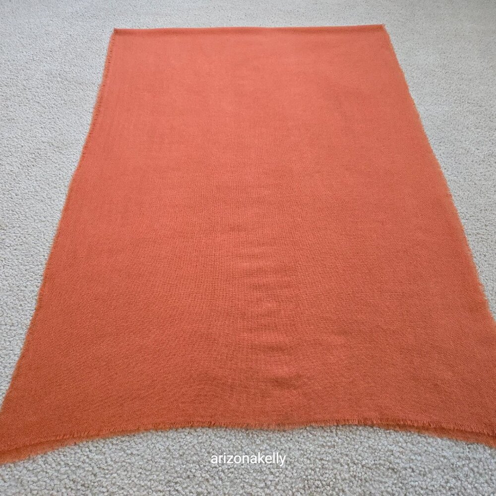 NWOT Cocowai Cashmere Scarf Burnt Orange Lightweight - Picture 13 of 14